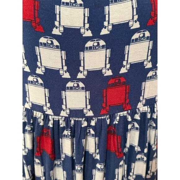 Her Universe Star Wars R2-D2 Dress Womens XL Blue Fit & Flare Tank Knee - Picture 3 of 5